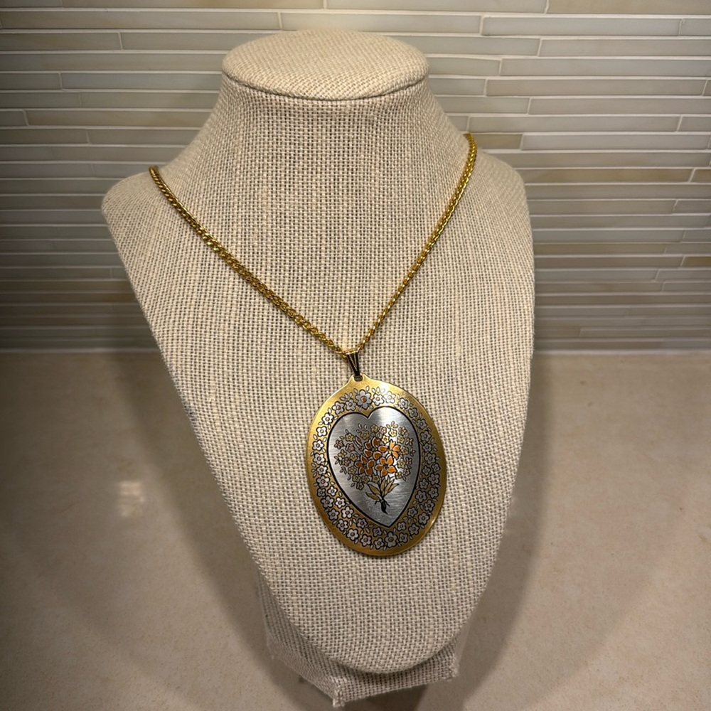 Reed & Barton Gold Heart Pendant Necklace